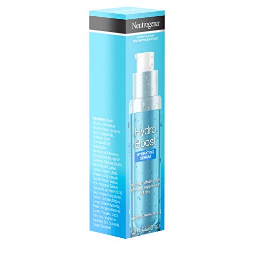 Neutrogena Hydro Boost Hydrating Hyaluronic Acid Serum, Oil-Free and Non-Comedogenic Face Serum Formula for Glowing Complexion, Oil-Free & Non-Comedogenic, 1 fl. oz