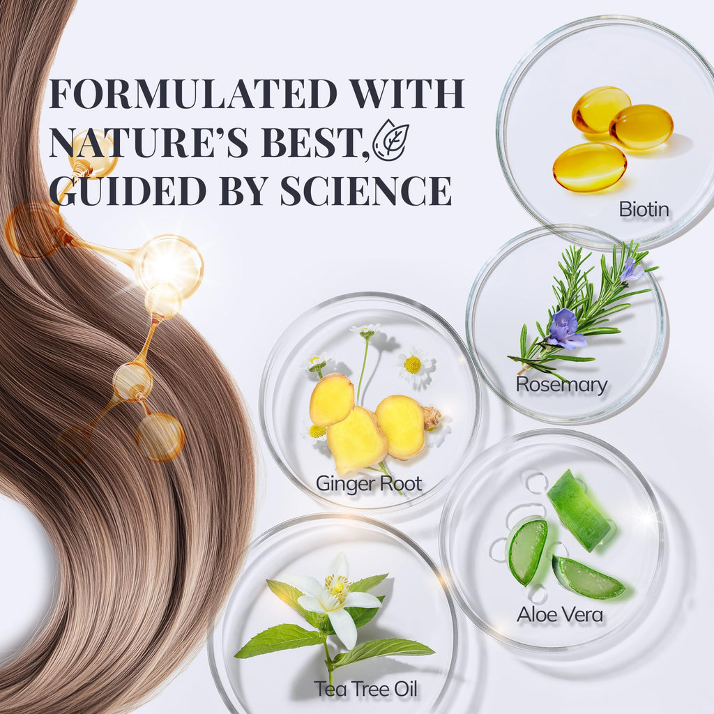 Biotin & Rosemary Shampoo for Hair Growth: Hair Loss Shampoo for Thinning Hair Infused with Nutrient Rich Ingredients for Hair thickening Sulfate Free 10 fl oz