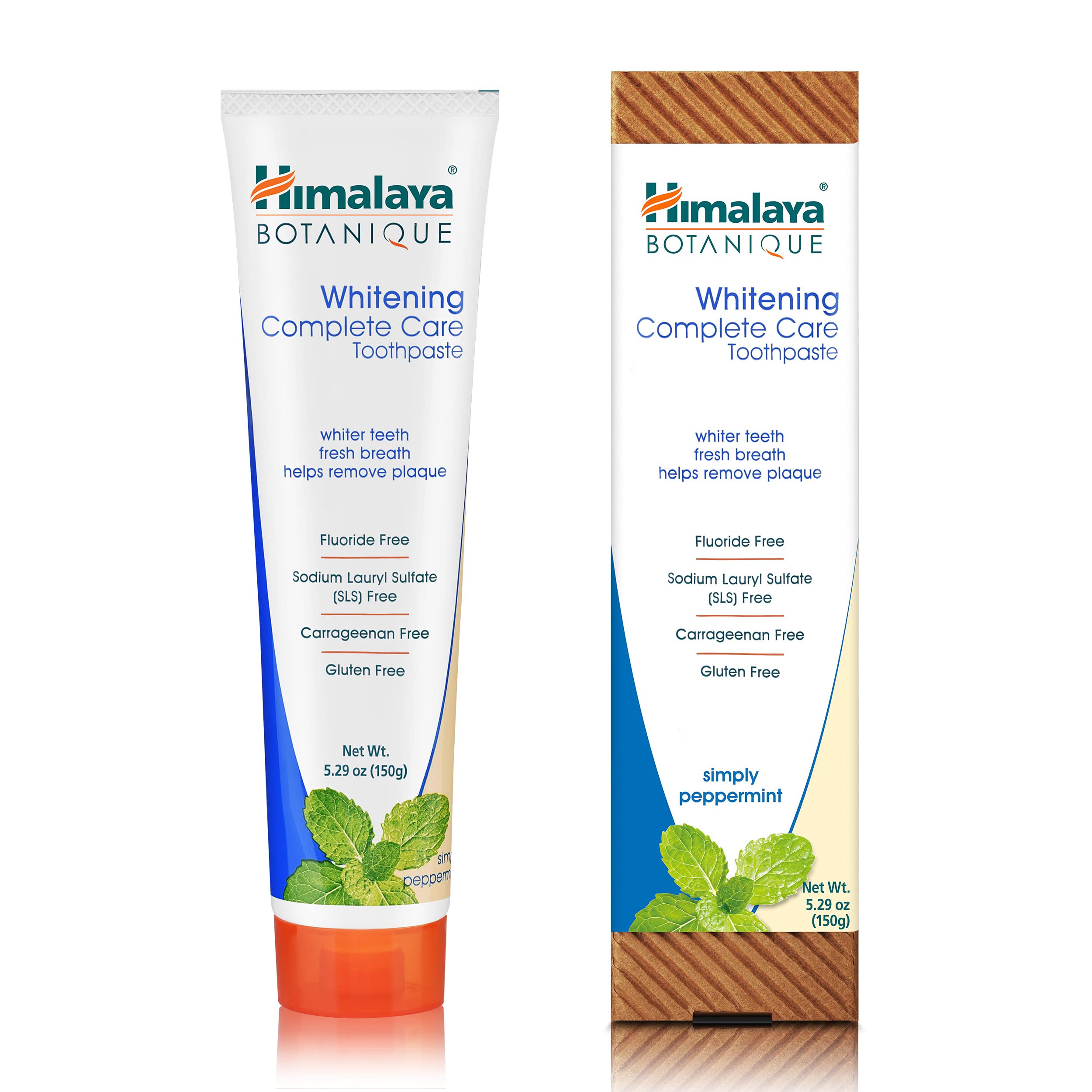 Himalaya Botanique Complete Care Whitening Toothpaste, Simply Mint, for a Clean Mouth, Whiter Teeth and Fresh Breath, 5.29 oz